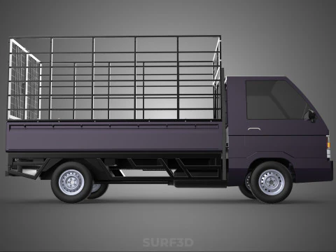 CAGE PICK UP FLAT DECK COLT DELICA L300 PICKUP TRUCK CARGO BED 3D Model