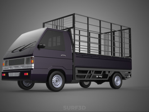 CAGE PICK UP FLAT DECK COLT DELICA L300 PICKUP TRUCK CARGO BED 3D Model