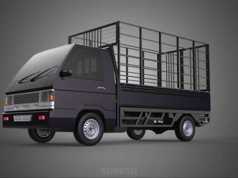 CAGE PICK UP FLAT DECK COLT DELICA L300 PICKUP TRUCK CARGO BED 3D Model
