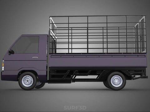 CAGE PICK UP FLAT DECK COLT DELICA L300 PICKUP TRUCK CARGO BED 3D Model