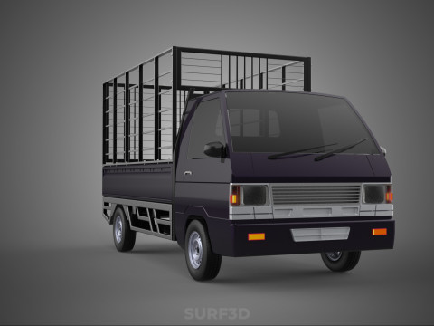 CAGE PICK UP FLAT DECK COLT DELICA L300 PICKUP TRUCK CARGO BED 3D Model