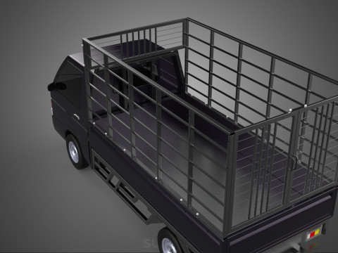 CAGE PICK UP FLAT DECK COLT DELICA L300 PICKUP TRUCK CARGO BED 3D Model