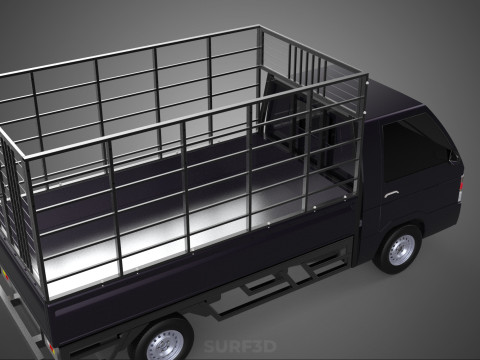 CAGE PICK UP FLAT DECK COLT DELICA L300 PICKUP TRUCK CARGO BED 3D Model