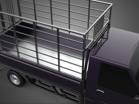 CAGE PICK UP FLAT DECK COLT DELICA L300 PICKUP TRUCK CARGO BED 3D Model
