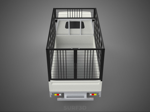FARM CATTLE PICKUP CAR FLATDECK DELICA L300 TRUCK CAGE CARGO BED Model 3D