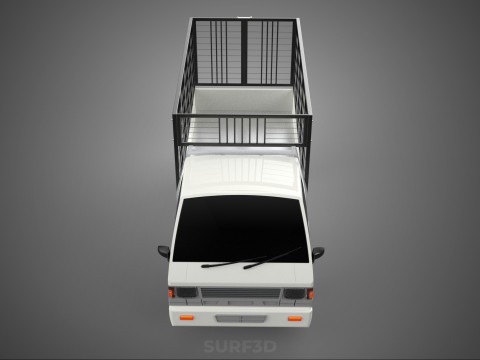 FARM CATTLE PICKUP CAR FLATDECK DELICA L300 TRUCK CAGE CARGO BED Model 3D
