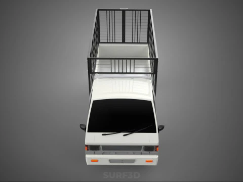 FARM CATTLE PICKUP CAR FLATDECK DELICA L300 TRUCK CAGE CARGO BED 3D Model