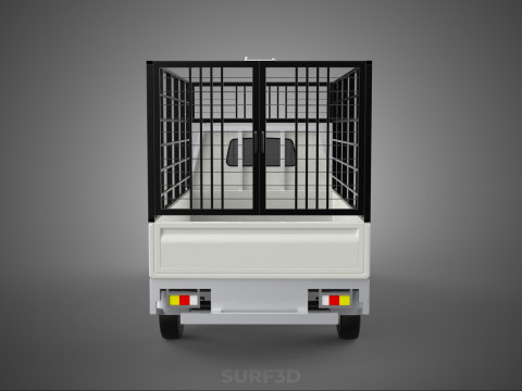 FARM CATTLE PICKUP CAR FLATDECK DELICA L300 TRUCK CAGE CARGO BED Model 3D
