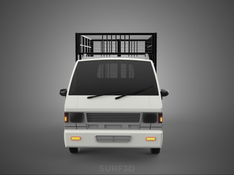 FARM CATTLE PICKUP CAR FLATDECK DELICA L300 TRUCK CAGE CARGO BED Model 3D