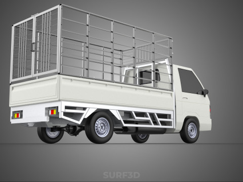 FARM CATTLE PICKUP CAR FLATDECK DELICA L300 TRUCK CAGE CARGO BED Model 3D
