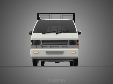 FARM CATTLE PICKUP CAR FLATDECK DELICA L300 TRUCK CAGE CARGO BED Model 3D