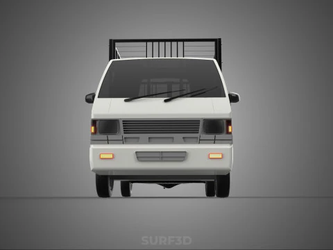 FARM CATTLE PICKUP CAR FLATDECK DELICA L300 TRUCK CAGE CARGO BED 3D Model