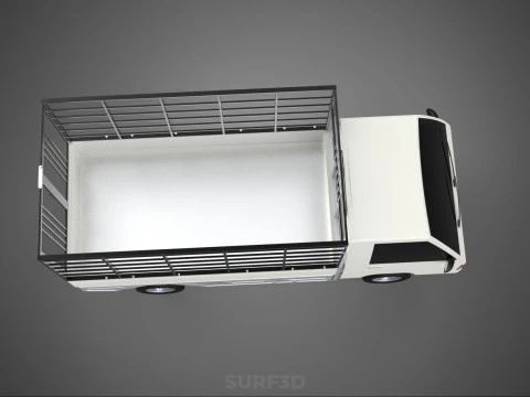 FARM CATTLE PICKUP CAR FLATDECK DELICA L300 TRUCK CAGE CARGO BED 3D Model