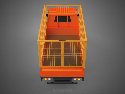 TIER VIEH RINDER GEFL&Uuml;GEL SCHAFE KUH PICKUP AUTO LKW K&Auml;FIG 3D Modell