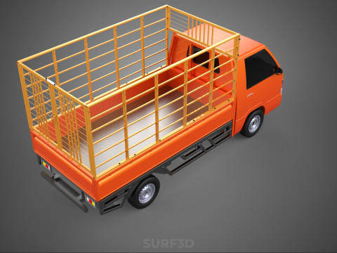 ANIMAL LIVESTOCK CATTLE POULTRY SHEEP COW PICKUP CAR TRUCK CAGE 3D Model