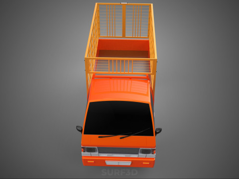 ANIMAL LIVESTOCK CATTLE POULTRY SHEEP COW PICKUP CAR TRUCK CAGE 3D Model