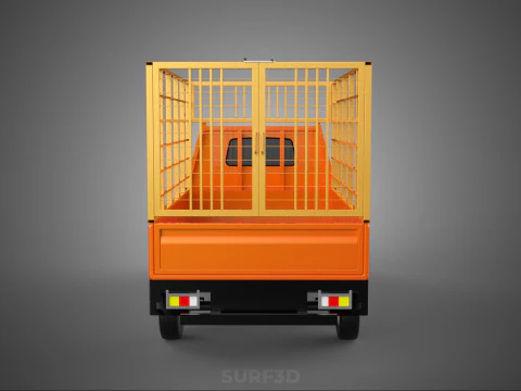 TIER VIEH RINDER GEFL&Uuml;GEL SCHAFE KUH PICKUP AUTO LKW K&Auml;FIG 3D Modell