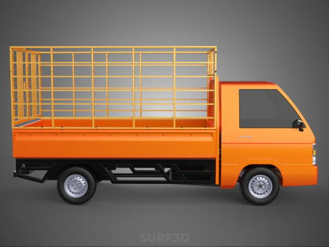TIER VIEH RINDER GEFL&Uuml;GEL SCHAFE KUH PICKUP AUTO LKW K&Auml;FIG 3D Modell