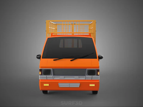 TIER VIEH RINDER GEFL&Uuml;GEL SCHAFE KUH PICKUP AUTO LKW K&Auml;FIG 3D Modell