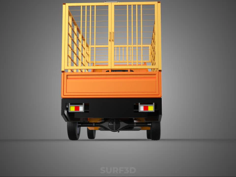 TIER VIEH RINDER GEFL&Uuml;GEL SCHAFE KUH PICKUP AUTO LKW K&Auml;FIG 3D Modell