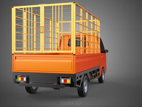 TIER VIEH RINDER GEFL&Uuml;GEL SCHAFE KUH PICKUP AUTO LKW K&Auml;FIG 3D Modell