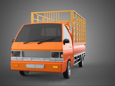 TIER VIEH RINDER GEFL&Uuml;GEL SCHAFE KUH PICKUP AUTO LKW K&Auml;FIG 3D Modell