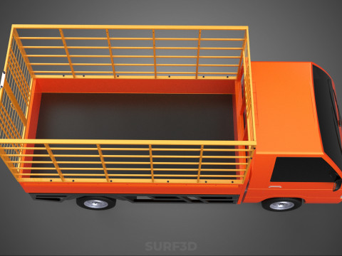 ANIMAL LIVESTOCK CATTLE POULTRY SHEEP COW PICKUP CAR TRUCK CAGE 3D Model
