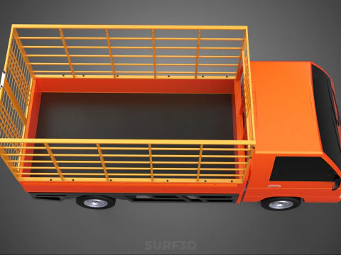 TIER VIEH RINDER GEFL&Uuml;GEL SCHAFE KUH PICKUP AUTO LKW K&Auml;FIG 3D Modell