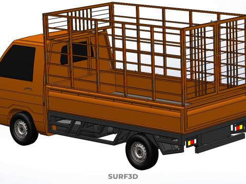ANIMAL LIVESTOCK CATTLE POULTRY SHEEP COW PICKUP CAR TRUCK CAGE 3D Model