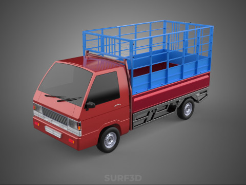TRANSPORT CATTLE TRAILER RACK FENCE TRUCK PICKUP CARRY FLATBED Model 3D