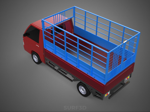 TRANSPORT CATTLE TRAILER RACK FENCE TRUCK PICKUP CARRY FLATBED 3D Модель