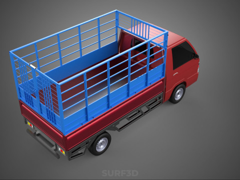 TRANSPORT CATTLE TRAILER RACK FENCE TRUCK PICKUP CARRY FLATBED 3D Модель