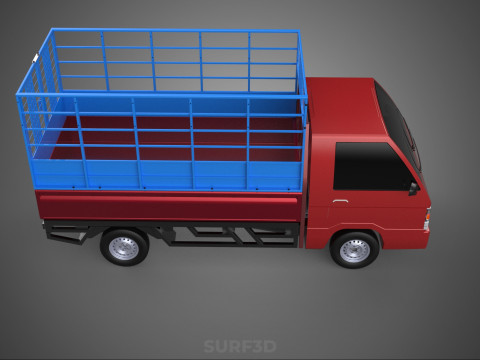 TRANSPORT CATTLE TRAILER RACK FENCE TRUCK PICKUP CARRY FLATBED 3D Модель