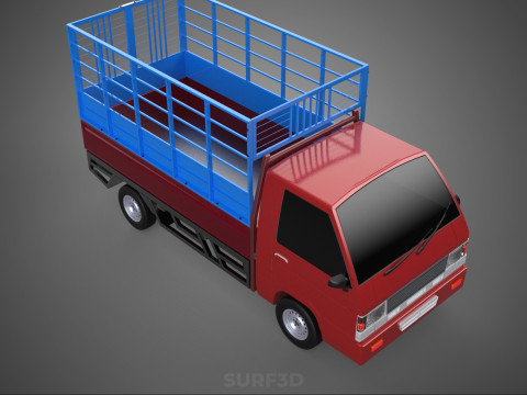 TRANSPORT CATTLE TRAILER RACK FENCE TRUCK PICKUP CARRY FLATBED 3D Модель