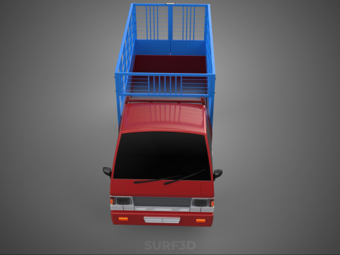 TRANSPORT CATTLE TRAILER RACK FENCE TRUCK PICKUP CARRY FLATBED 3D Модель
