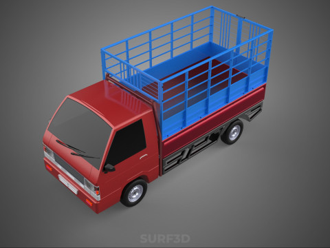 TRANSPORT CATTLE TRAILER RACK FENCE TRUCK PICKUP CARRY FLATBED 3D Модель
