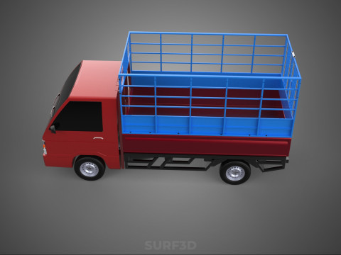 TRANSPORT CATTLE TRAILER RACK FENCE TRUCK PICKUP CARRY FLATBED 3D Модель