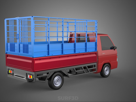 TRANSPORT CATTLE TRAILER RACK FENCE TRUCK PICKUP CARRY FLATBED 3D Модель