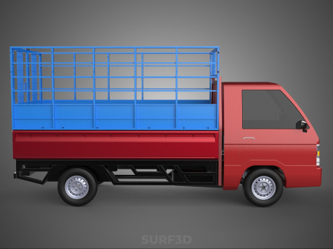 TRANSPORT CATTLE TRAILER RACK FENCE TRUCK PICKUP CARRY FLATBED 3D Модель