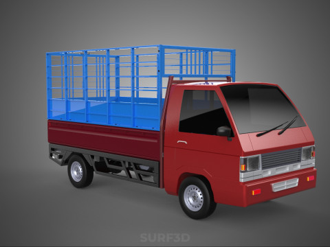 TRANSPORT CATTLE TRAILER RACK FENCE TRUCK PICKUP CARRY FLATBED 3D Модель