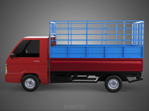 TRANSPORT CATTLE TRAILER RACK FENCE TRUCK PICKUP CARRY FLATBED 3D Модель