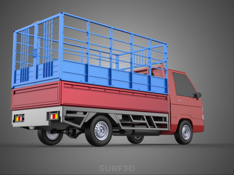 TRANSPORT CATTLE TRAILER RACK FENCE TRUCK PICKUP CARRY FLATBED 3D Модель