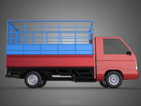 TRANSPORT CATTLE TRAILER RACK FENCE TRUCK PICKUP CARRY FLATBED 3D Модель