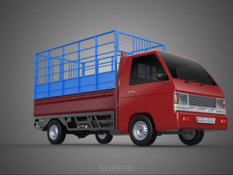 TRANSPORT CATTLE TRAILER RACK FENCE TRUCK PICKUP CARRY FLATBED 3D Модель