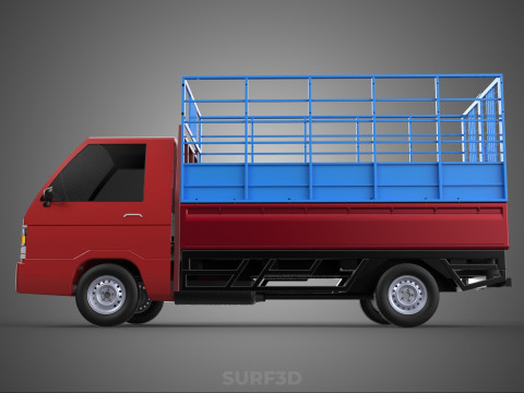 TRANSPORT CATTLE TRAILER RACK FENCE TRUCK PICKUP CARRY FLATBED 3D Модель