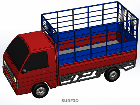 TRANSPORT CATTLE TRAILER RACK FENCE TRUCK PICKUP CARRY FLATBED 3D Модель
