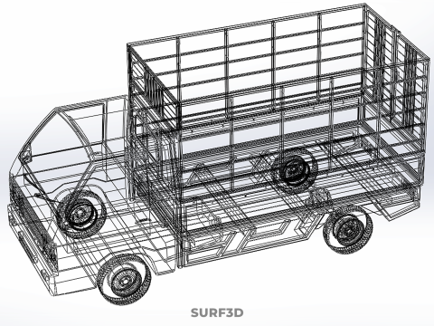 TRANSPORT CATTLE TRAILER RACK FENCE TRUCK PICKUP CARRY FLATBED 3D Модель