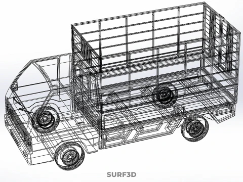 TRANSPORT CATTLE TRAILER RACK FENCE TRUCK PICKUP CARRY FLATBED 3D Model