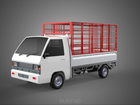 CARRIER POULTRY CHICKENS RACK FENCE CAGE CARGO TRUCK PICKUP CAR Model 3D