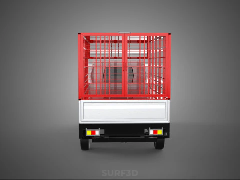 CARRIER POULTRY CHICKENS RACK FENCE CAGE CARGO TRUCK PICKUP CAR 3D Model